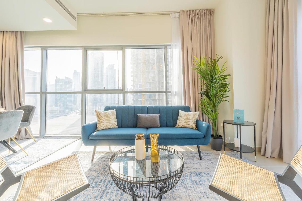 Nouveau Art Deco 3Br With Burj & Canal Views Дубай Экстерьер фото