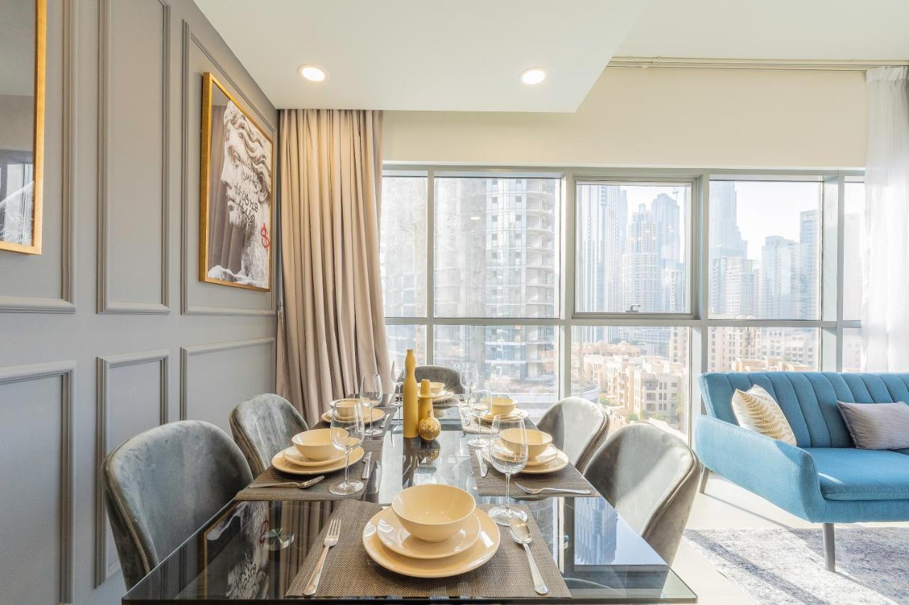 Nouveau Art Deco 3Br With Burj & Canal Views Дубай Экстерьер фото